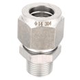 thumbnail image 4 of Fitting Male Connector  Compression Fitting  Compression Tube Fitting  Compression Pipe Fitting 1pcs ZG3/8 Stainless Steel Compression Fitting Straight Ferrule Joint For Oil, 4 of 8