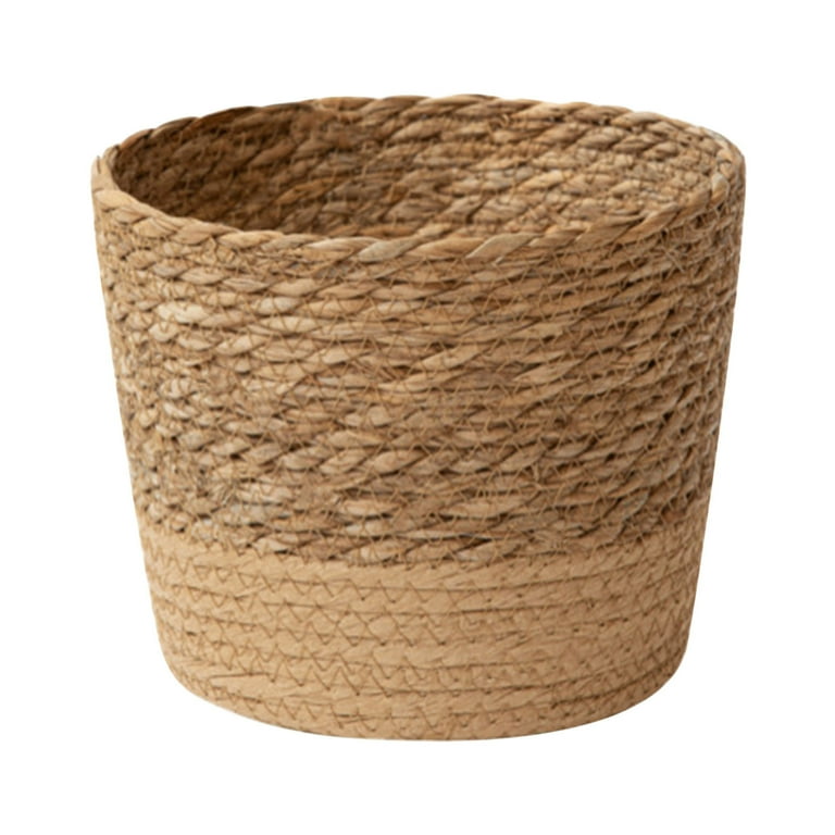 Lwlmwt Grass Woven Flower Pots,Small Basket Planter,Rattan Woven Flower  Baskets,Tabletop Bamboo Baskets,for Outdoor Indoor Front Porch Tree Room ...