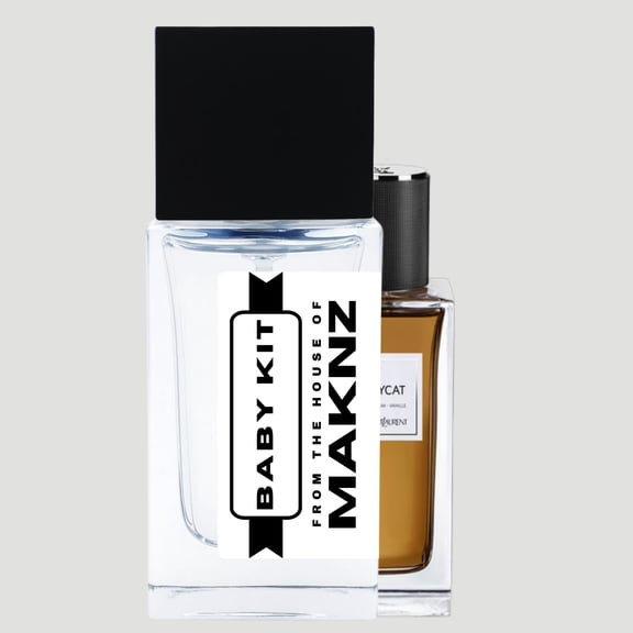 MAKNZ Baby Kit Eau de Parfum, Inspired by Babycat, Unisex Cologne, 1.7 oz / 50ml – Vanilla, Fresh Spicy, Leather, Warm Spicy, Powdery, Amber, Musky, Aromatic, Balsamic, Woody Scent