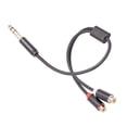 thumbnail image 3 of Cable adaptador multifunción de 6,35mm 1/4, reproductor de altavoces, conector macho a hembra, Cable estable duradero de 1/4 a RCA Dual para Hugo Hembra a dos RCA, 3 of 10