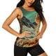 thumbnail image 2 of Balery Space Adventurer Cat Camiseta sin mangas estampada ligera para mujer, tops de entrenamiento sin mangas, camisetas de yoga transpirables de secado rápido.-X-Large, 2 of 7
