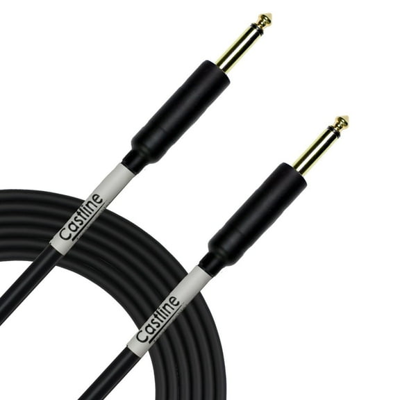 1 Ft Castline Gold 1/4" TS to 1/4" TS Speaker Cable Mogami 3082