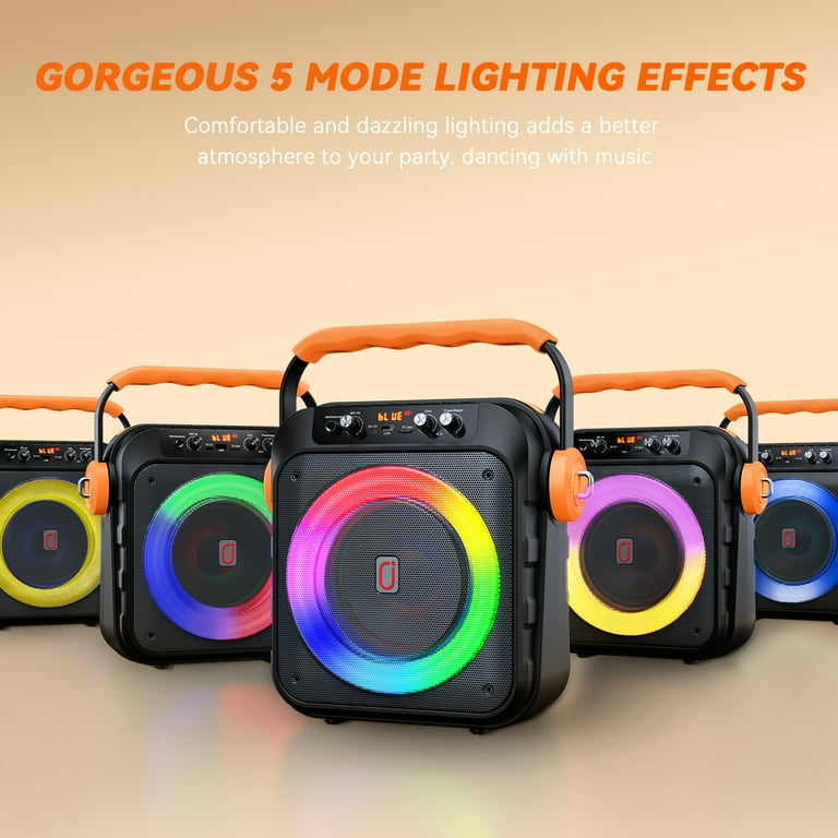 JAUYXIAN Karaoke Machine for Adult, Karaoke Speaker with 2