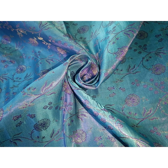 Superb chinese silk brocade fabric~blue / purple shot BRO13[1]