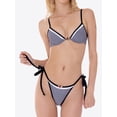 thumbnail image 5 of Yunliwuli Women Bikini Set, Flower Sleeveless Bra with Tie-up Low Waist Briefs Bathing Suit 2-piece Swimsuit, 5 of 10