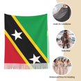 thumbnail image 5 of Women Saint Kitts And Nevis Flag Scarfs Large Warm Soft Shawls Wraps, 5 of 6