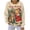 Beige, variant on DailyTrove Womens Xmas Girl Reindeer Sweater - Loose Long Sleeve, Holiday Casual Wear,Khaki,XXL