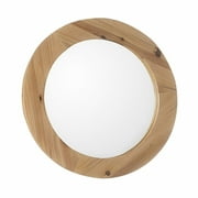Bellaterra Home Round framed mirror-solid fir-natural