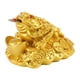 thumbnail image 4 of Figura de sapo de resina que atrae la fortuna y la buena suerte. Estatua de riqueza. Regalos de la suerte. Feng Shui. Dorado, 4 of 9