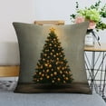 thumbnail image 4 of Golden Christmas Tree Linen toss pillowcase decoration pillowcase gifting preferred 20x20 inch cushion cover 4 sets sofa pillowcase sofa bedroom living room car, 4 of 5
