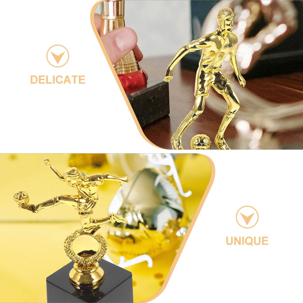 WEUVEB Set of 2 Elegant Soccer Trophy Cups for Awards, Achievements, and Sports Decor