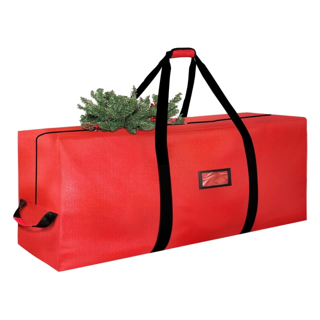 Bolsa de almacenamiento para árbol de Navidad BOOPNEW, impermeable, 9 pies, roja