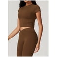 thumbnail image 4 of Conjuntos de entrenamiento for mujer, 2 piezas, sujetador deportivo, camiseta sin mangas, polainas de cintura alta, gimnasio, yoga, ropa activa, camiseta de entrenamiento for mujer, 4 of 6