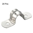 thumbnail image 3 of Unique Bargains 12mm Rigid Pipe Strap, 304 Stainless Steel, 2 Hole Clamps, 20 Pcs, 3 of 3