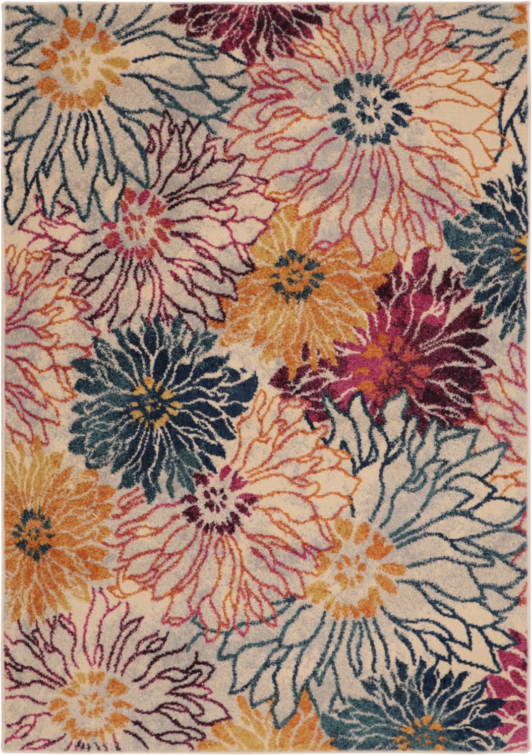 Ashton Woods Kaleidoscope Floral Area Rug, 94 in x 118 in - Walmart.com