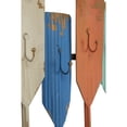 thumbnail image 5 of DecMode Coastal Multi Colored Metal Oar Shaped Paddle Wall Hook, 26"W x 20"H, 5 of 14