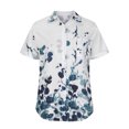 thumbnail image 4 of Blusa de solapa informal para mujer, manga corta, estampado, camisa suelta, botones, cárdigan Pompotops hkajfhjk474379, 4 of 7