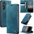 thumbnail image 1 of Funda tipo cartera para Samsung Galaxy S24 Plus, de piel, con tarjetero, soporte, cierre magnético y protección RFID de TPU a prueba de golpes, compatible con S24 Plus, 1 of 8