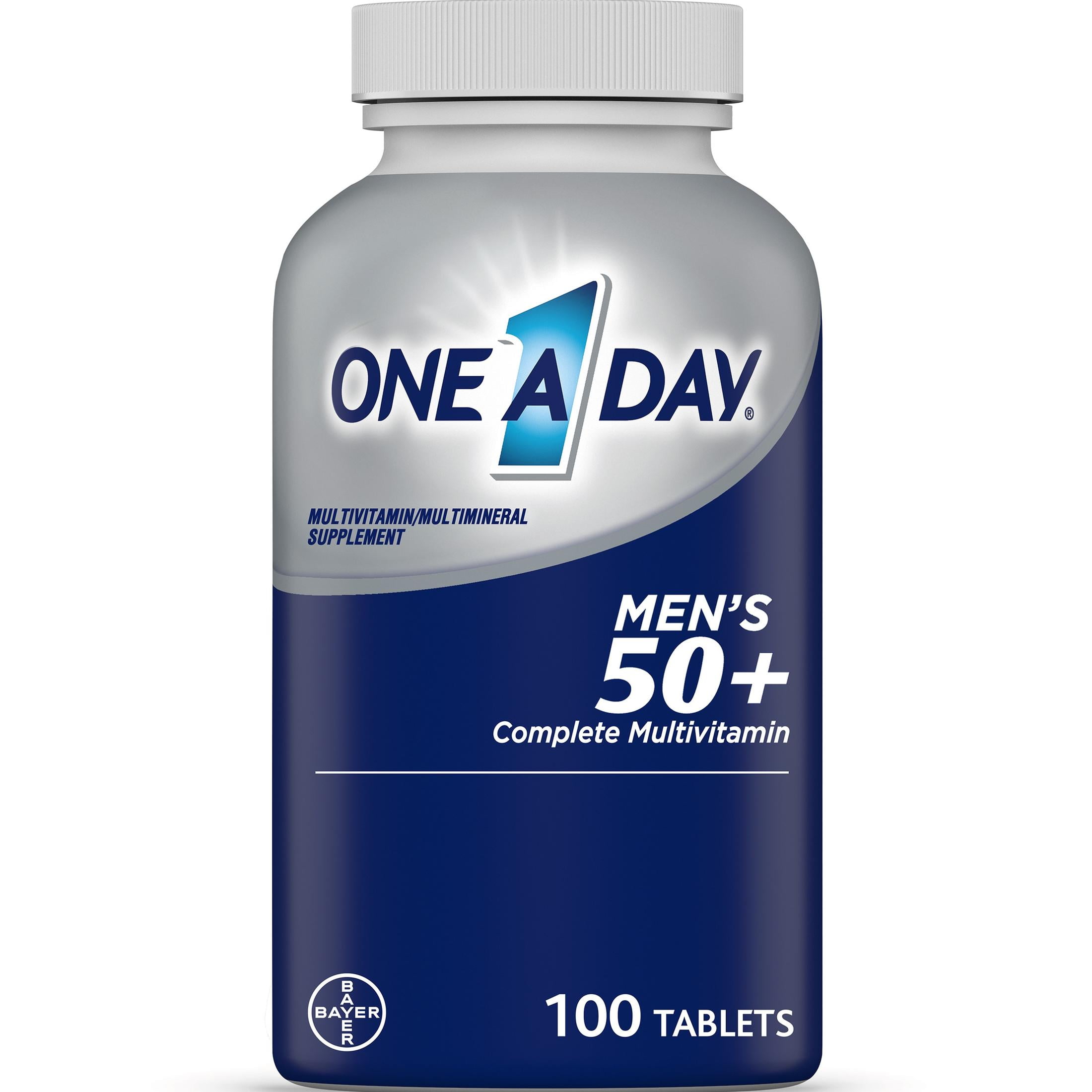 One A Day Men's 50+ Multivitamin Tablets, Multivitamins for Men, for Immune Health Support 100 Count