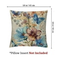thumbnail image 4 of nygtbtfer Set of 4 Farmhouse Blue Flower Throw Pillow Covers  Orchid Butterfly  Linen Floral Cushion Case for Couch Outdoor Sofa ,Living Room Bed Indoors Home Décor White, 4 of 7