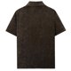 thumbnail image 5 of Playera Elvqul para Hombre de Color Sólido Manga Corta Café Casual Solapa, 5 of 6