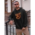 thumbnail image 2 of Burning Snake Design Hoodie Men -Image by Shutterstock, Male Large, 2 of 4