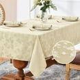 thumbnail image 1 of Romanstile Mantel rectangular de jacquard de otoño – Manteles decorativos con estampado floral de damasco impermeables, manteles de tela pesados para cenas/fiestas/vacaciones, 60 x 102 pulgadas, color, 1 of 4