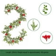 thumbnail image 5 of Christmas Garlans Artificial Eucalyptus Garland with Red Berries Pine Cones Faux Greenery Hanging Garlands Christmas Vine Table for Holiday Stairs Wall Fireplace Mantel Indoor Outdoor Decor (A), 5 of 8