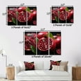 thumbnail image 4 of Designart "Radiant Pomegranates I" Fruits Metal Wall Art Set, 4 of 5