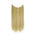 thumbnail image 2 of LELINTA Invisible Wire Fish Line NO Clip in Hair Extensions 22 Inch Straight Synthetic Hairpieces Long, 2 of 6