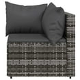 thumbnail image 5 of vidaXL 3 Piece Garden Lounge Set with Cushions Grey Poly Rattan, 5 of 5