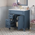 thumbnail image 4 of Euroco 30" Bathroom Vanity with Ceramic Sink, Small Bathroom Sink Cabinet, Modern Cabinet with 2 Drawers and Adjustable Shelf, 4 of 9