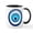 White/Black Inside, variant on CafePress - Blue Evil Eye Mugs - 11 oz Ceramic Mug - Novelty Coffee Tea Cup