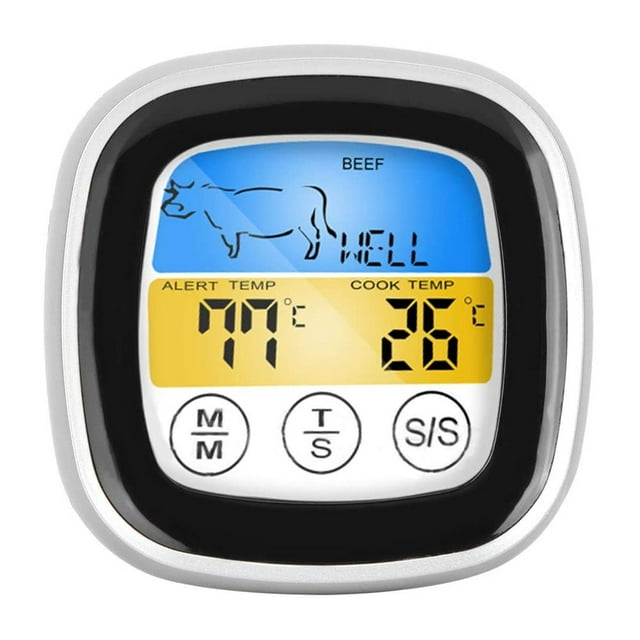 axGear Meat Thermometer 2in1 Digital Food Kitchen Touch Screen Temperature Tester