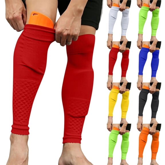 Auroural 7-17 Years Teens Socks Sleeve 1 Pair Sock Sleeves Soccer Kids Children's Mid Lengthtube Socks Boys Football Sock Sleeves Sports Sock Leg Guards Sweat Absorbing and Odor Proof Stockings Socks