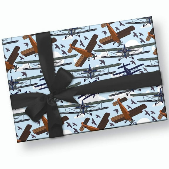 Airplane Themed Gift Wrap
