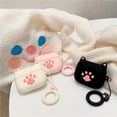 thumbnail image 3 of Kawaii Cartoon Cat's Paw Silicone Soft Earphone Cover for Apple Airpods Pro 3 Case for Airpods 3 3rd Generation Air Pod 2 1 Case (white,Airpods Pro2), 3 of 6