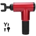 thumbnail image 2 of Pistola de masaje portátil de mano, masajeador de percusión muscular profunda, herramienta eléctrica de masaje corporal, color rojo, 2 of 14