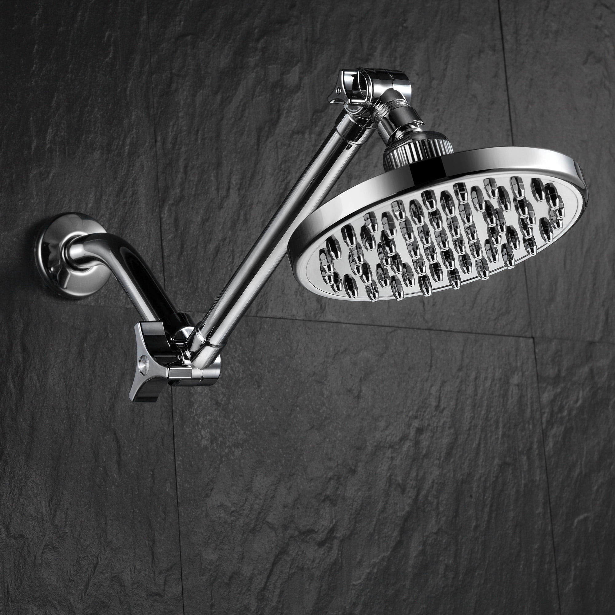6" Rainfall Showerhead with 12" Adjustable Extension Arm Chrome Finish 786696070328 eBay