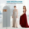 thumbnail image 5 of DAKOMM 3 Pack Dress Bags for Gowns Long, 65” Garment Bags for Hanging Clothes, PEVA Suit Bag for Travel, Garment Cover for Closet Storage with Visible Window for Long Suits, Coats, Dresses (Gray), 5 of 7