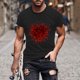 thumbnail image 5 of Camisetas de Manga Larga para Hombres, Camiseta de Manga Corta de Fitness de Impresión Del Día de San Valentín, Mezcla de Algodón Casual, 5 of 8