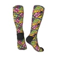 thumbnail image 4 of Balery Colrful Tropical Leaves Printed Novelty Socks Men's Women's Crew Socks Sports Socks Knee High Socks Cotton Socks Quirky and Cool Socks, 4 of 9