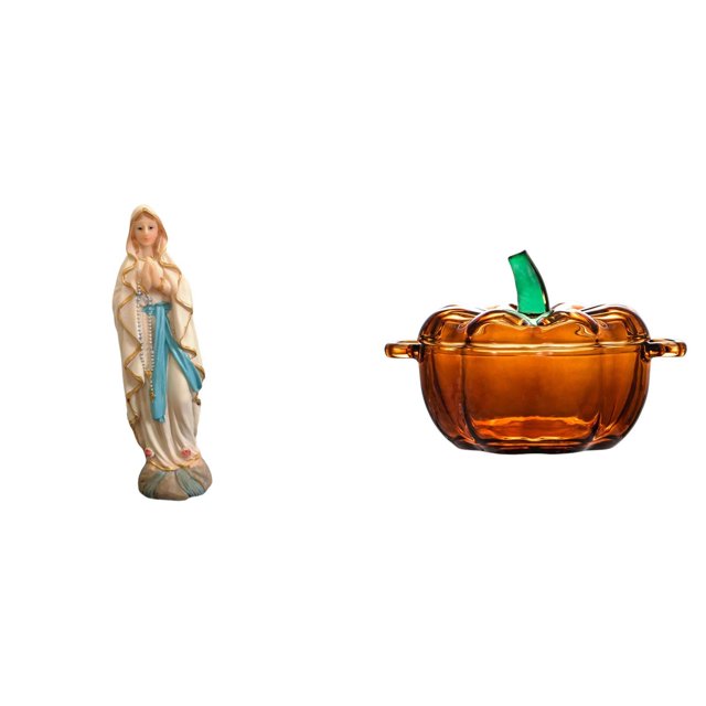 Figura Decorativa De Resina Con Forma De Calabaza De Cristal De La Virgen María Lutero, Jesús, Para Oficina, Coche, Tarro De Galletas, Plato Decorativo
