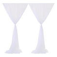 thumbnail image 2 of 1 Panel Fiber Sheer Backdrop Curtain Arch Drapes Wrinkle-Free 5ft x 9.2ft, 2 of 24