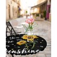 thumbnail image 4 of Round Fitted Tablecloths with Elastic Edge Watercolor Sunflower Bee Love Waterproof Table Cover for Kitchen Dining Party Decor,45" - 54", 4 of 6