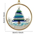 thumbnail image 3 of Acrylic Sea Themed Christmas Ornaments with Golden Hoops Turtle Heart Sea Glass Designs for Xmas Tree Home Decor Holiday Beach Party nautical Decorations, 3 of 3