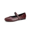 thumbnail image 2 of Domuza Mary Jane Shoes for Women Slip on Dressy Ballerina Flats Shoes for Women 2026 Soft Non-Slip Flats for Work Office Casual Wine 5.5（EU-36）, 2 of 7