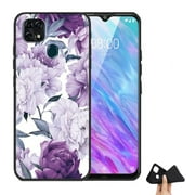 Phone Case For ZTE Zmax 10 / Consumer Cellular Zmax-10 Case Gel TPU Cover (Gel Purple Flower)