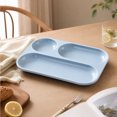 thumbnail image 7 of Divided Serving Tray,RectangularCompartment Snack Plate Portion Control Dish for Dining Table Picnic Camping, 7 of 7