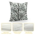 thumbnail image 4 of COMIO  Classical Jacquard Teal Leaf Pattern Square Decorative Throw Pillow Case Cushion Cover, 4 of 5